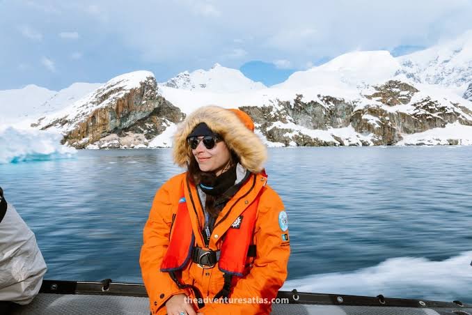 Lindsay in Antartica cruise 
